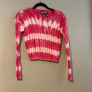 DKNY Jeans Vibrant Pink Knit Sweater
